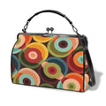 Mid Century Modern Retro Orbs Kiss Lock Purse
