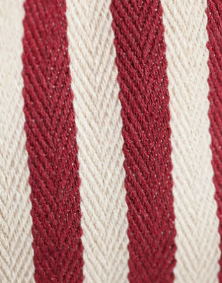 Striped textured tote bag in red